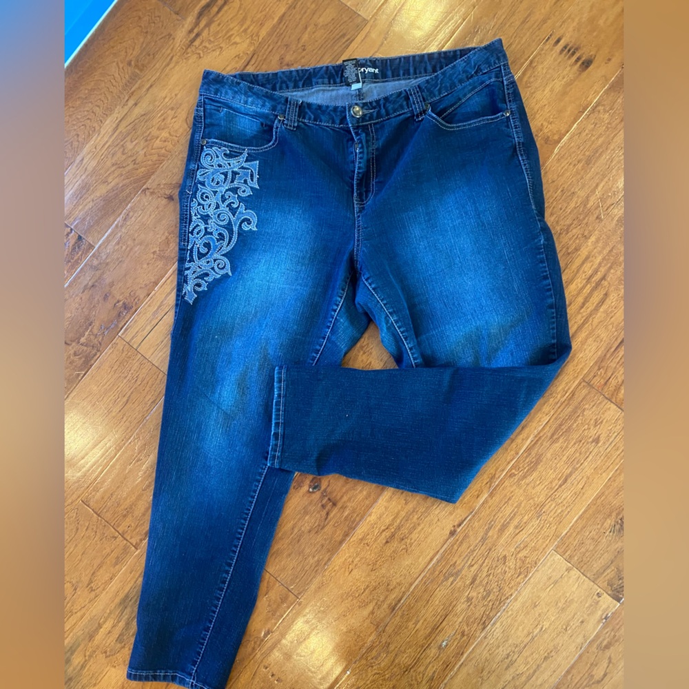 Lane Bryant Denim Jeans Pants Trim in Blue 20